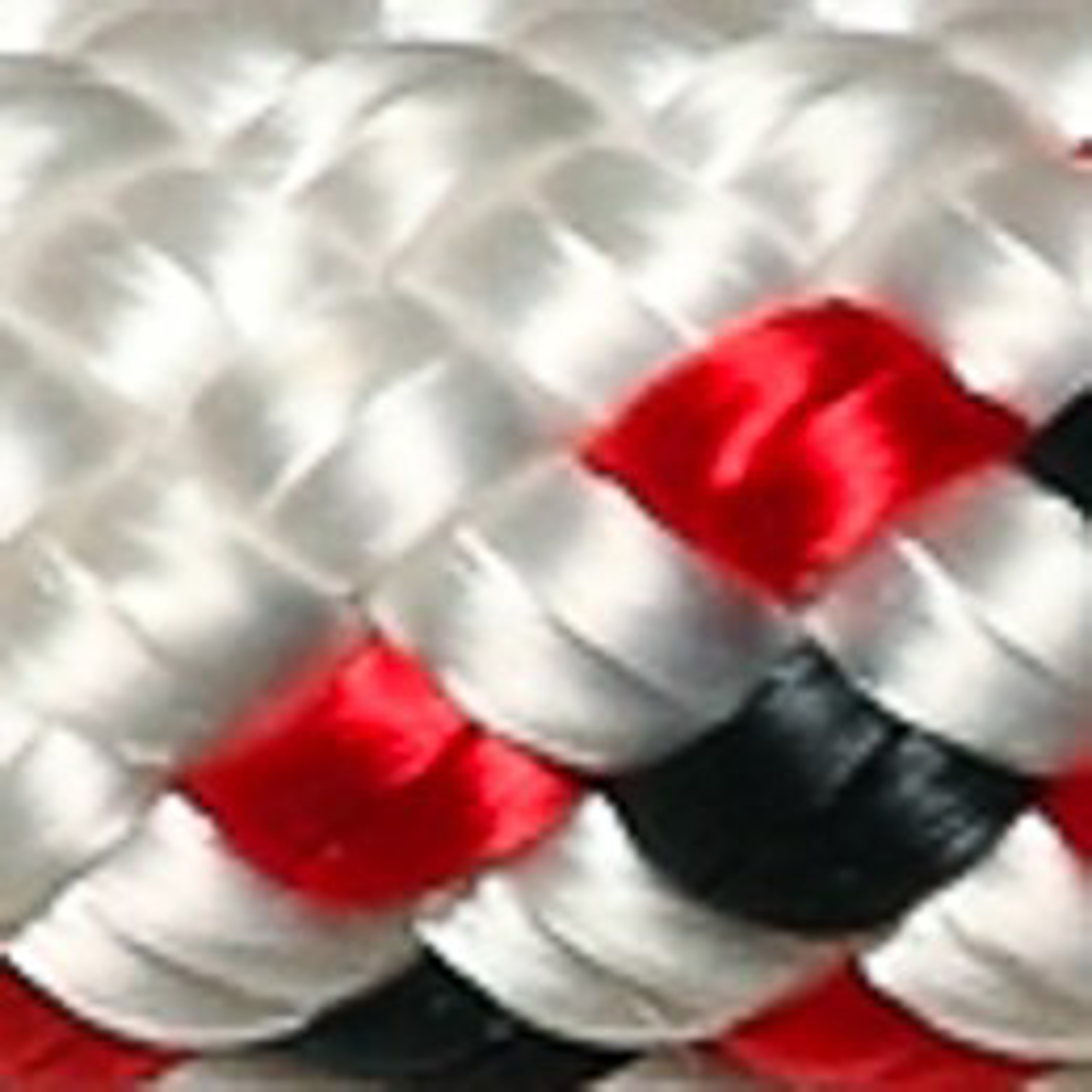 White / black and red stripes