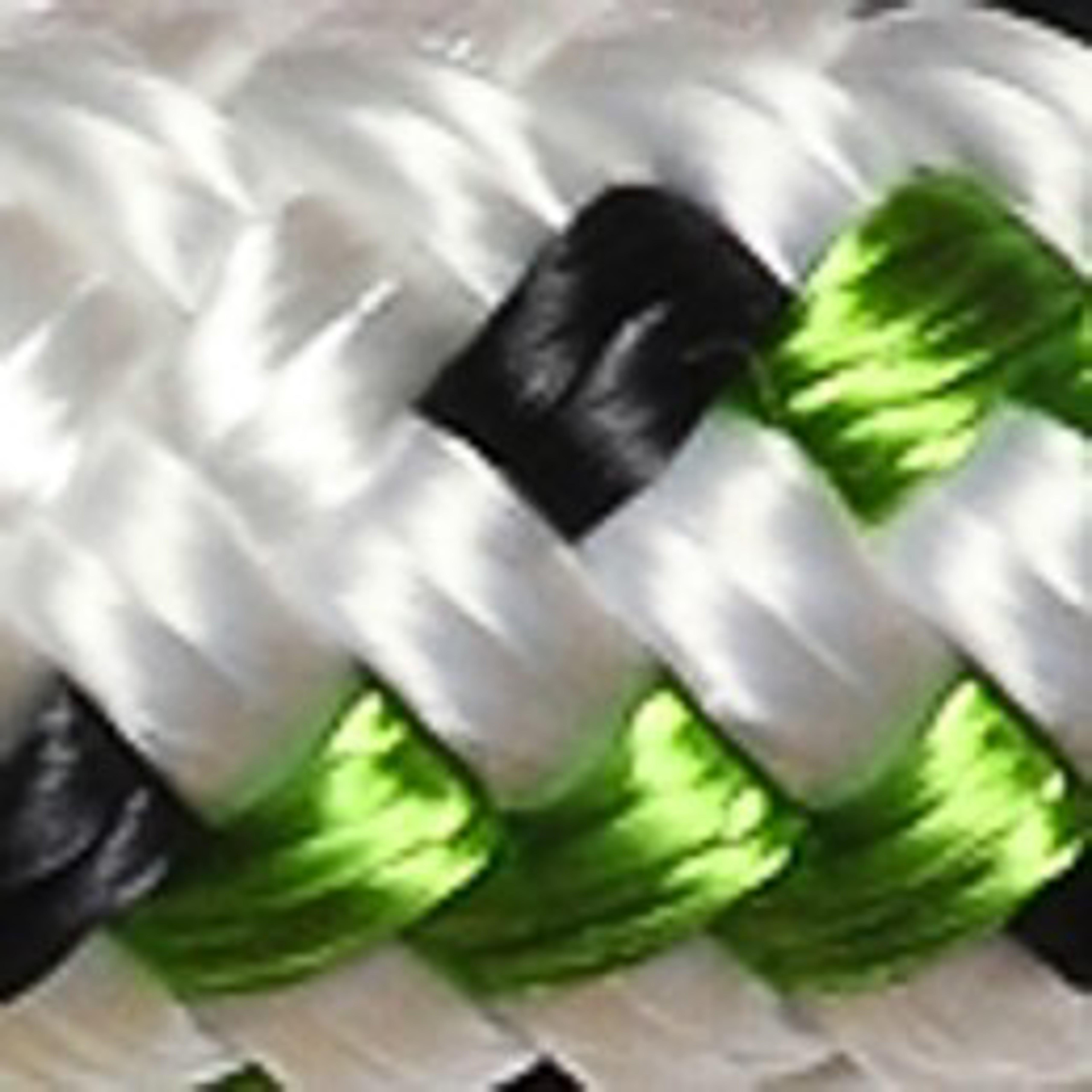 Bianco / righe nere e verdi