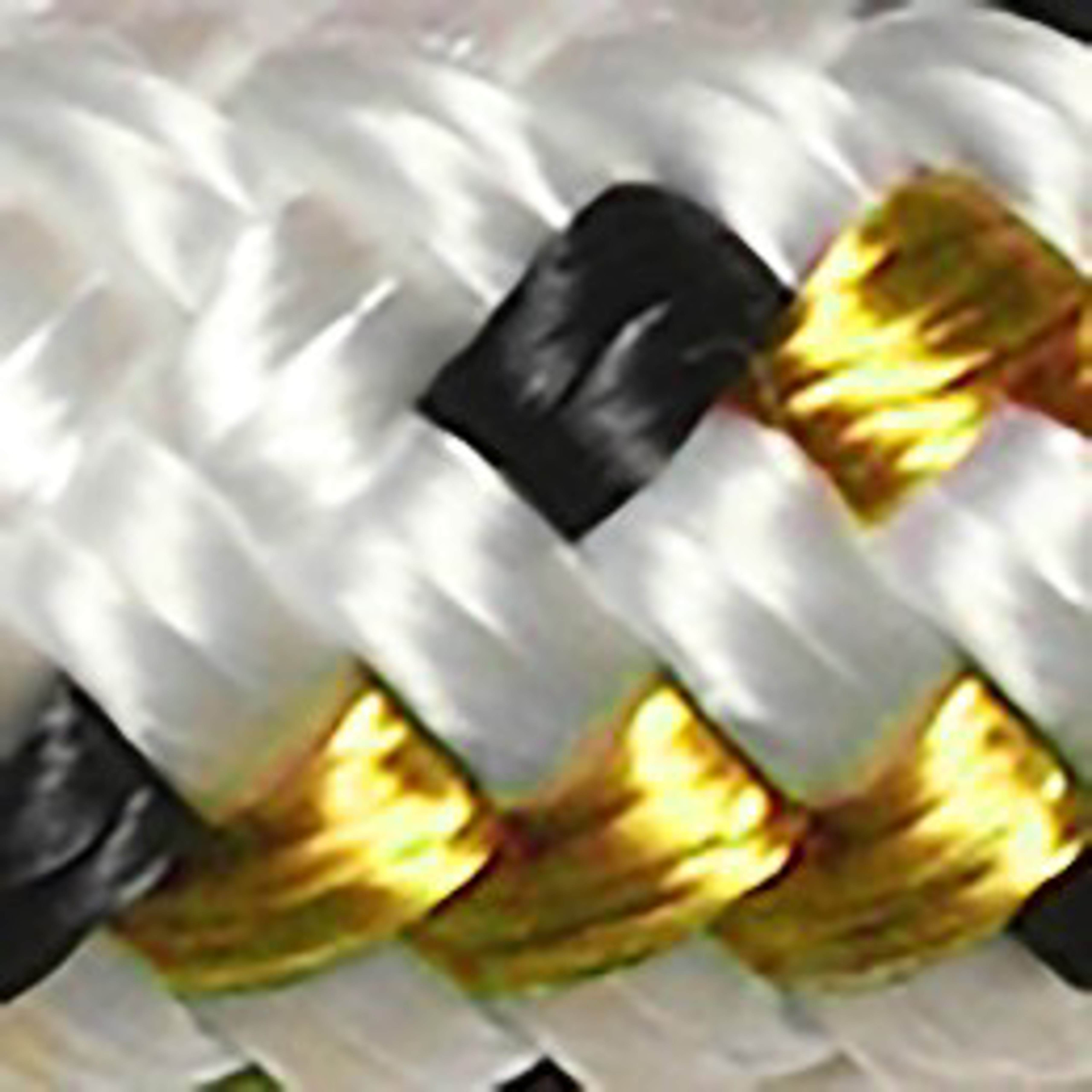 Bianco / righe nere e gialle