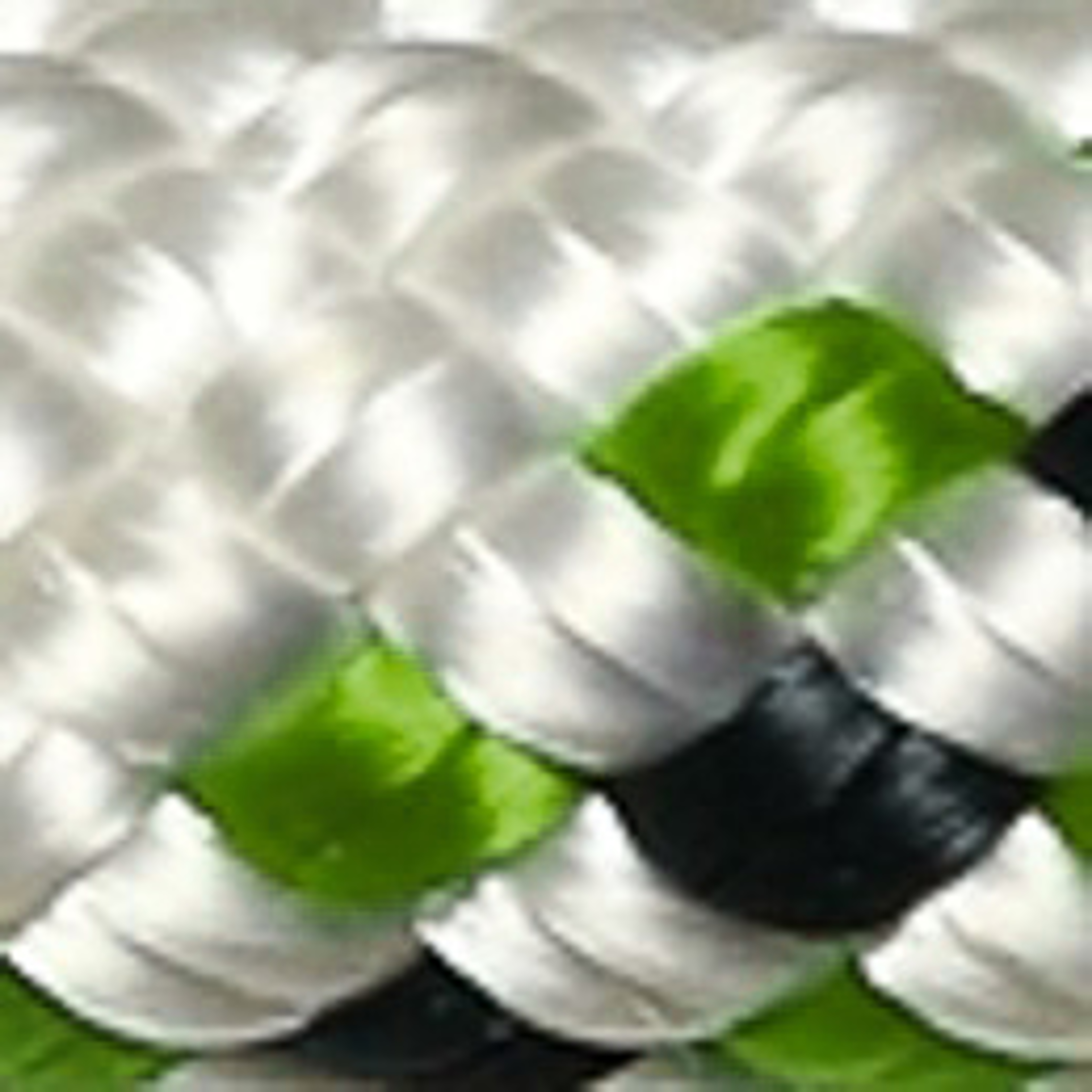 White / black and green stripes