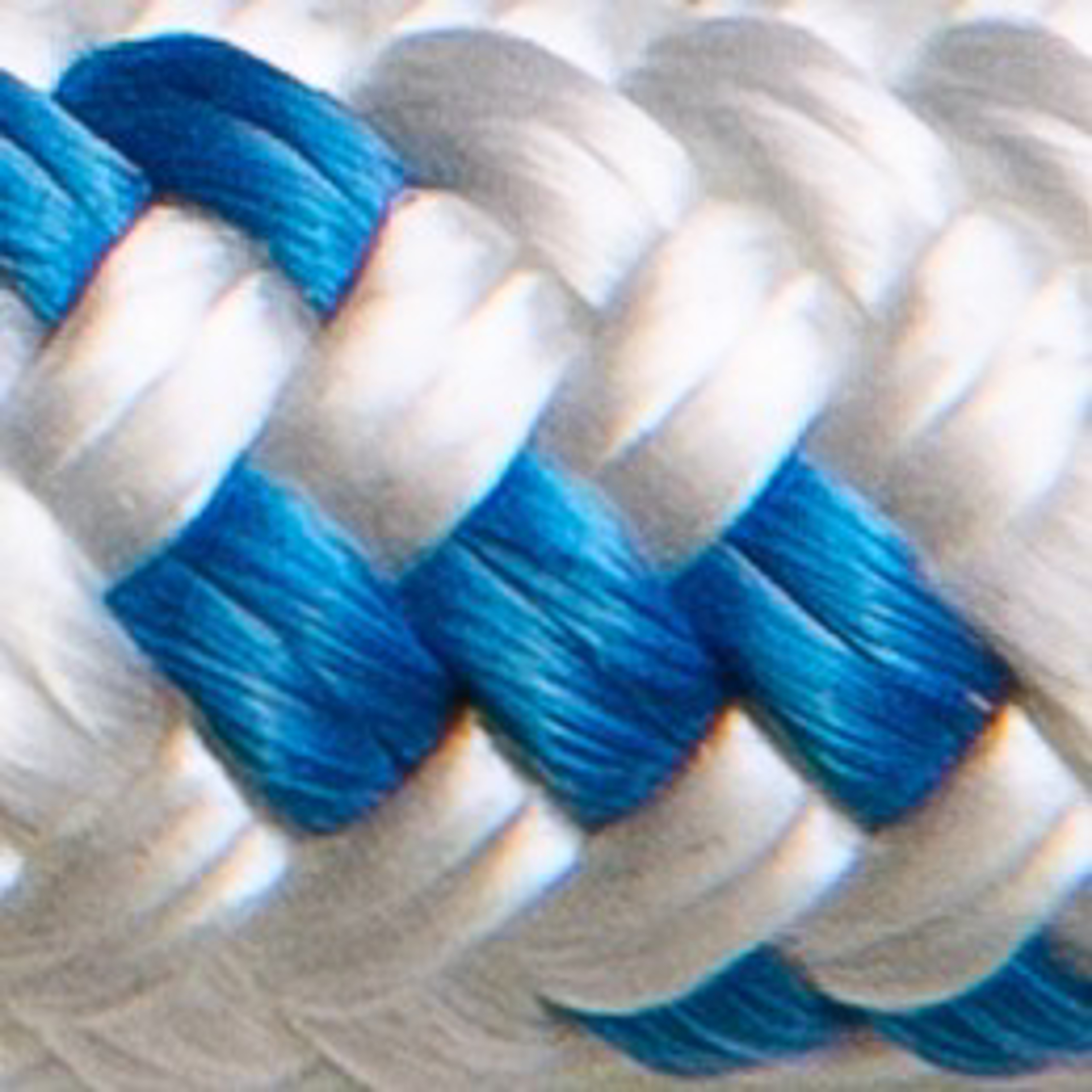 Bianco / righe azzurre